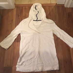 Loft cream beach tunic coverup